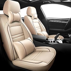 Leather Car Seat Covers Fit for Ford Expedition 1997-2024 5 Seats Non-Slip Waterproof Car Seat Cover Sporting Style