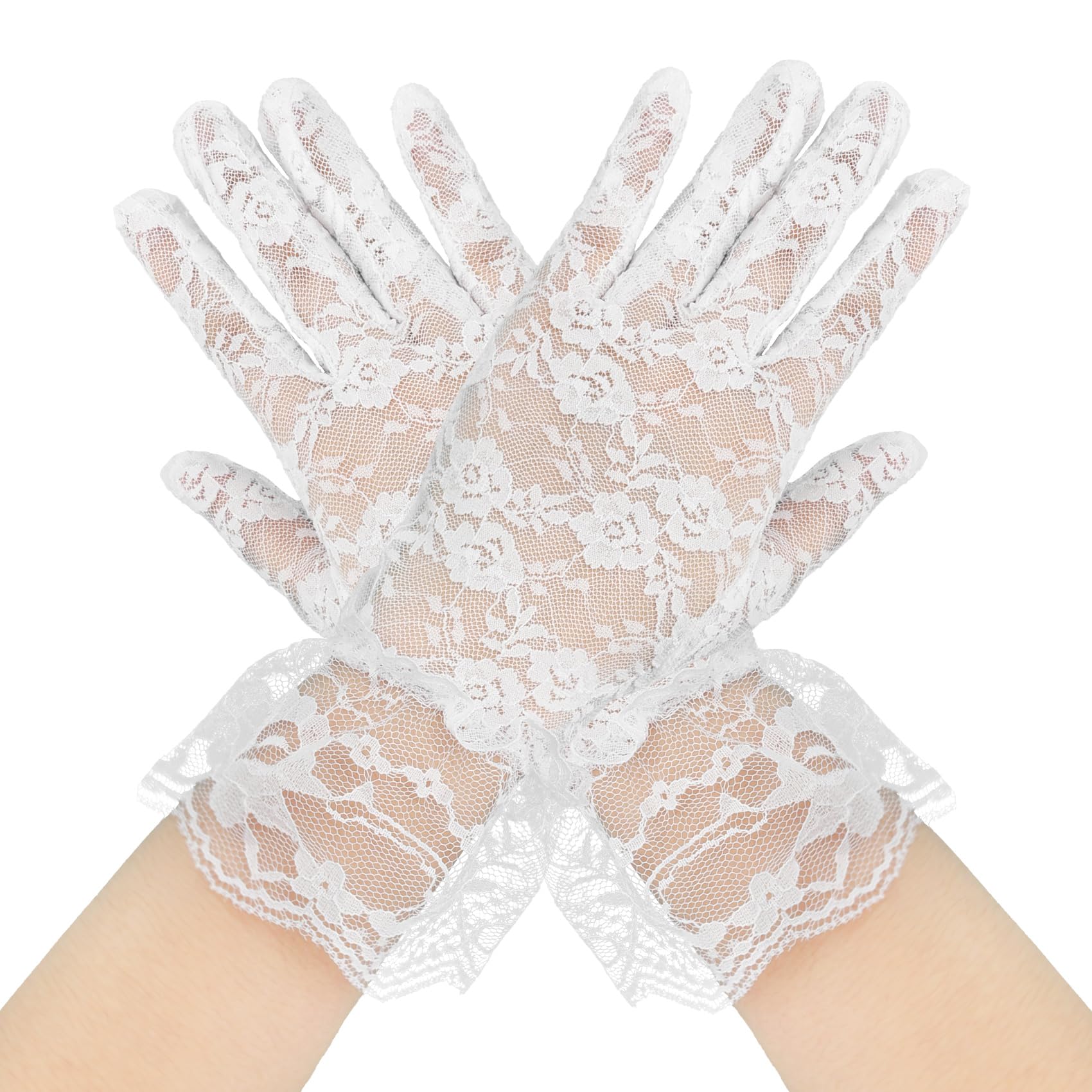 Lace Gloves Women Halloween Gloves Formal Glove for Evening Wedding Opera