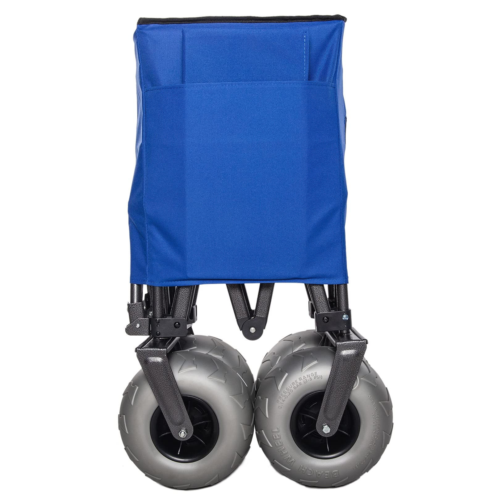 Sorin Outdoor Heavy Duty Collapsible Foldable Beach Cart with Balloon Wheels for Sand Garden