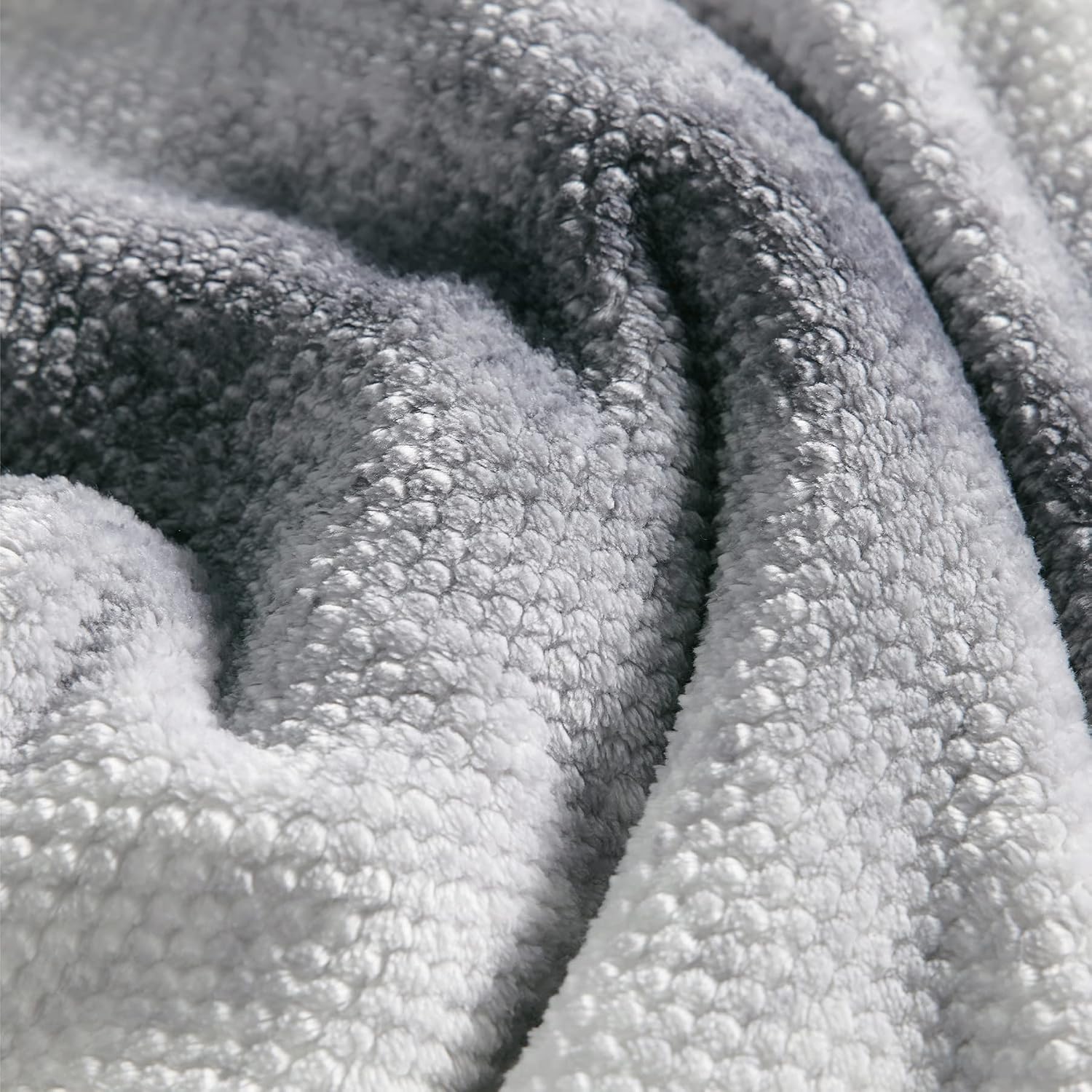 Bedsure Fleece Throw Blankets for Couch Grey - Cozy Lightweight Soft Throws and Blankets for Sofa, 50 x 60 Inches