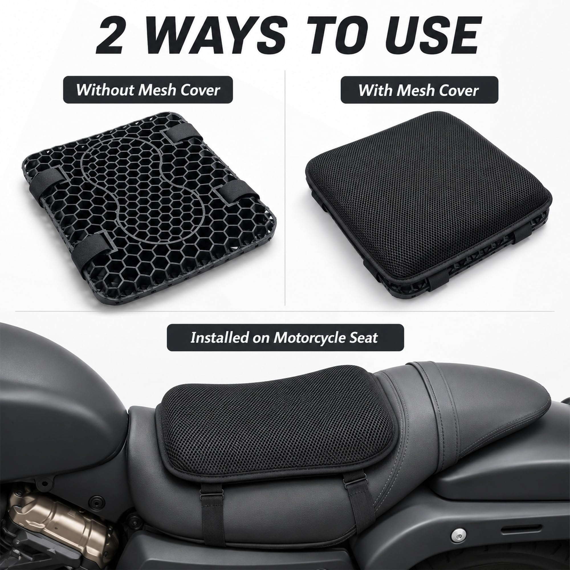 Cuscino Sella Moto per BMW C Evolution 2020 | Ammortizzante, Traspirante, Antiscivolo, Confortevole Cuscino Sedile Moto per Lunghe Pedalate