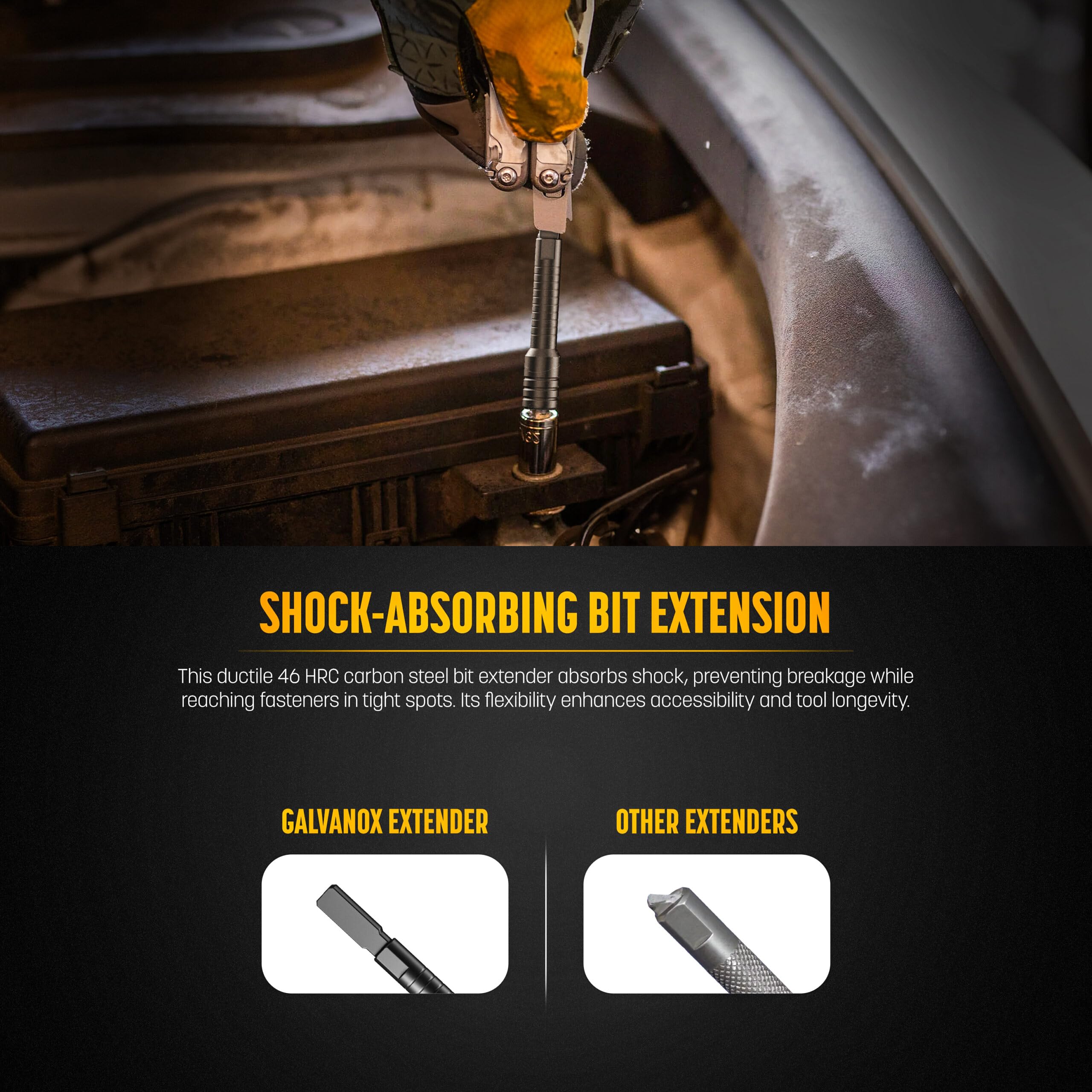 Galvanox Multi-Tool Bit Driver Extender, Compatible with Leatherman Skeletool/Surge/MUT/Wave Plus and Signal Bits Set - Image 2