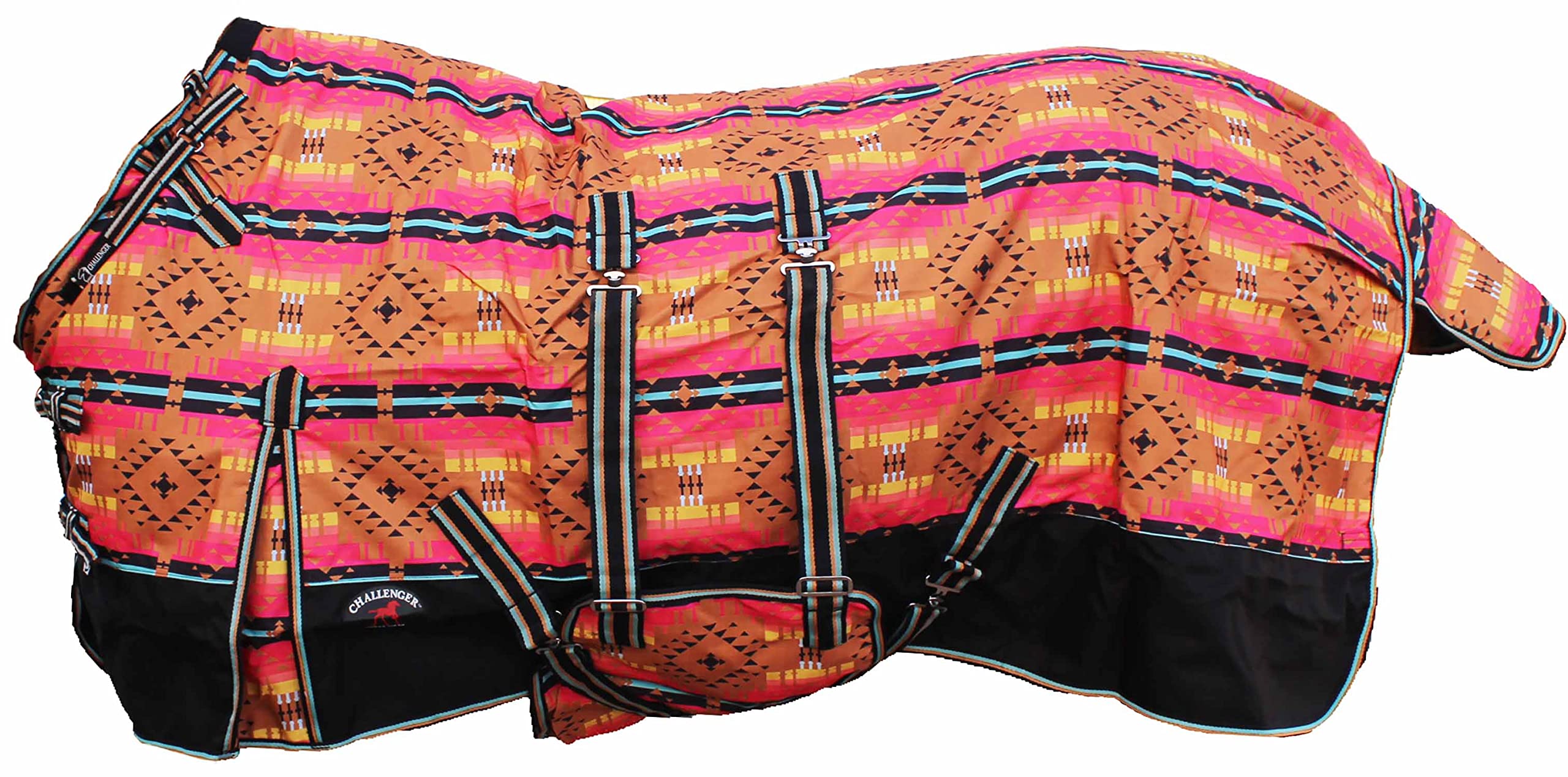 Challenger 1200D Turnout Heavy-Weight Bellyband Rain Horse Winter Blanket Aztec 5B108