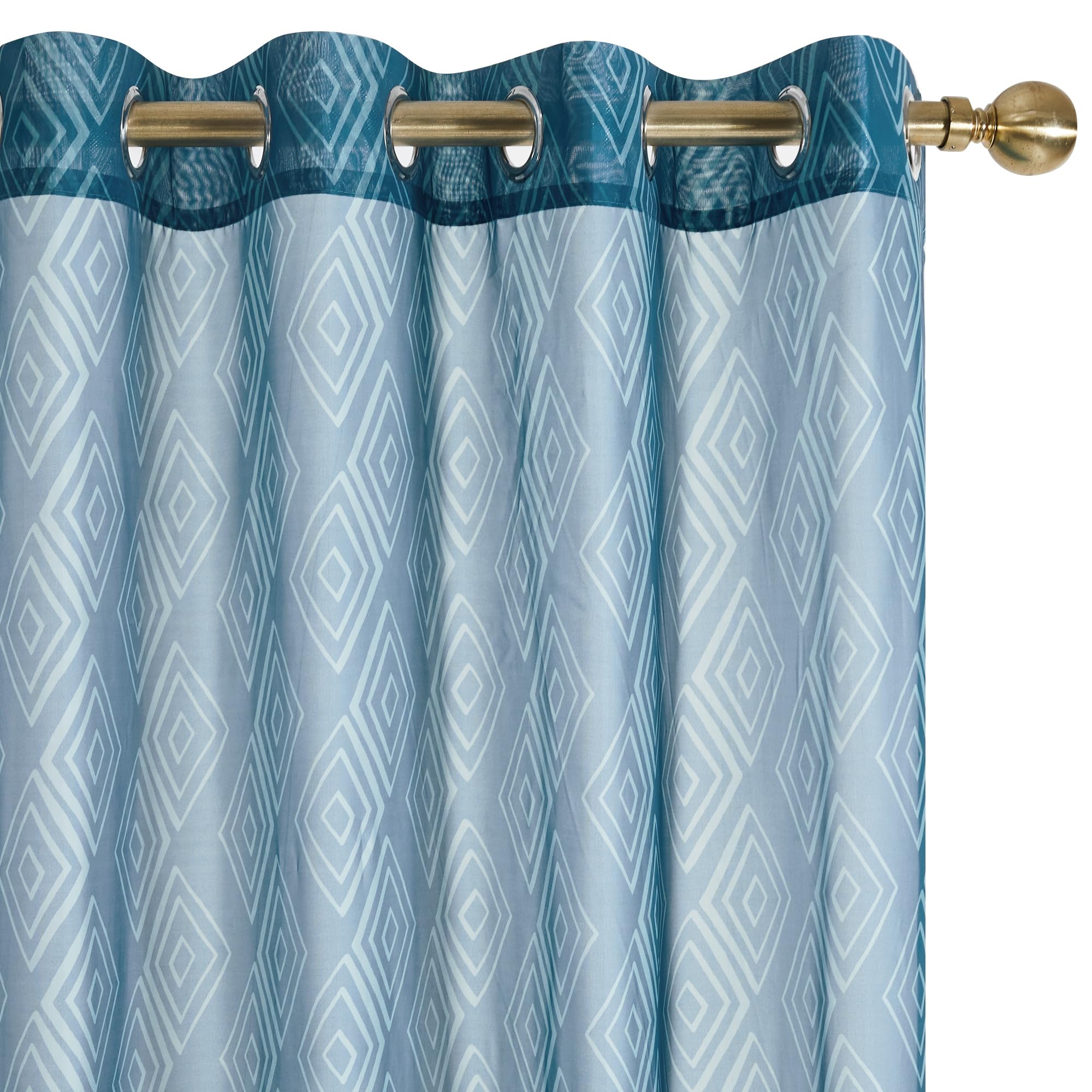 Lot De 2 Rideaux Blancs à Motifs Géométriques – 140 X 260 Cm, Fixation Par œillets – Voilage Opaque Pour Salon, Chambre - 12