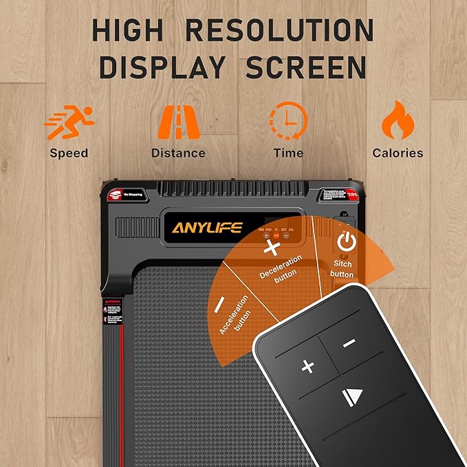 Caminadora Portátil Anylife, Walking Pad Inclinable 330 lb, 2.5 HP miniatura 5
