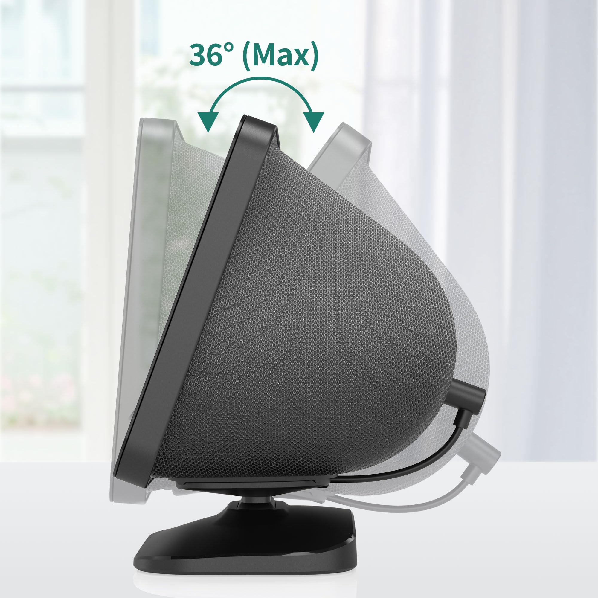 PlusAcc Stand For Show 8 (3rd Gen) & Mobile Phone With USB-C/A Charging Port - Adjustable Charging Stand Holder Charging Station Base Compatible With Show 8 3rd Gen/iPhone/iPad (Black - View #9