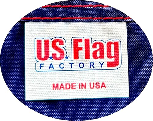 Miniatura 3 de US Flag Factory - Bandera estadounidense de 2 x 3 pies (manga de poste) (estrellas bordadas, rayas cosidas) nailon SolarMax para exteriores,