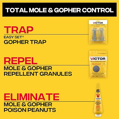 Vista 7 de Victor M6006 - Cacahuetes venenosos para topos y tobos para exteriores, cebo para matar topos y topes, paquete de 4