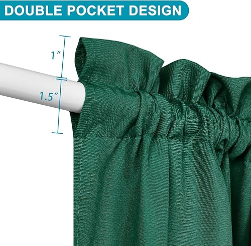 Miniatura 212 de Hiasan Cortinas para ventana de puerta delantera, bolsillo para barra, cortina de privacidad semitransparente para puerta francesa, 1 panel