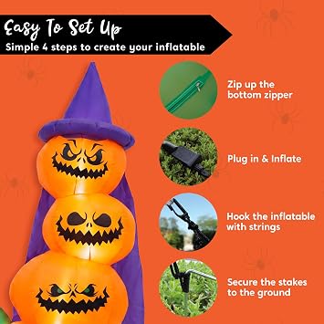 Joiedomi 6 FT Halloween Inflatables Outdoor Pumpkins