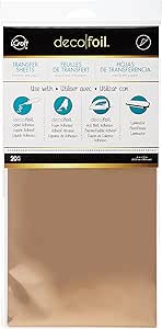 iCraft Deco Foil Transfer Sheets, 6" x 12", Rose Gold, 20 Count
