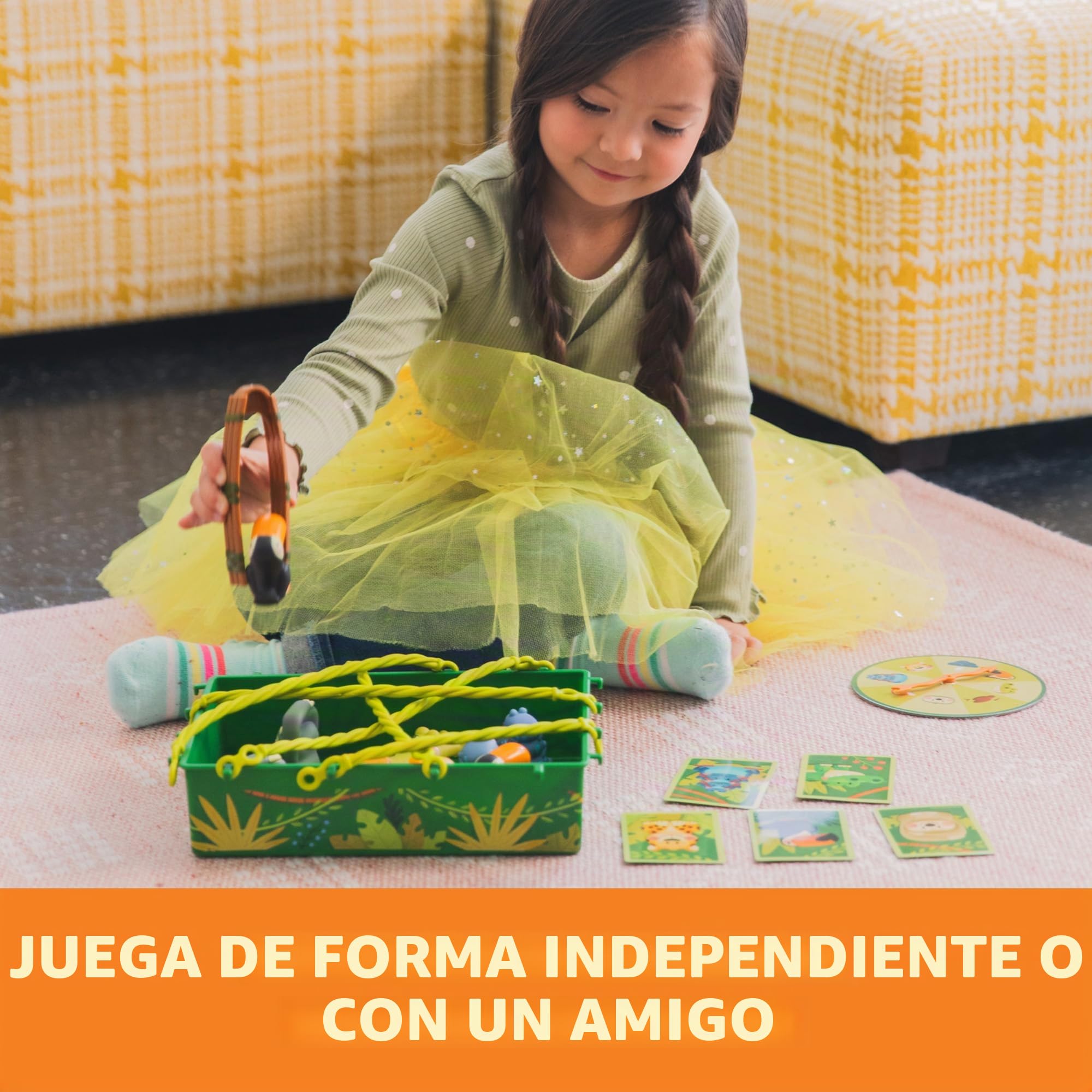 Learning Resouces Juego de Habilidades motoras Finas Jungle Rescue The Wrangly Tangly, Juegos de Habilidades motoras Finas Jungle Toys, 3+, para 1-2 Jugadores