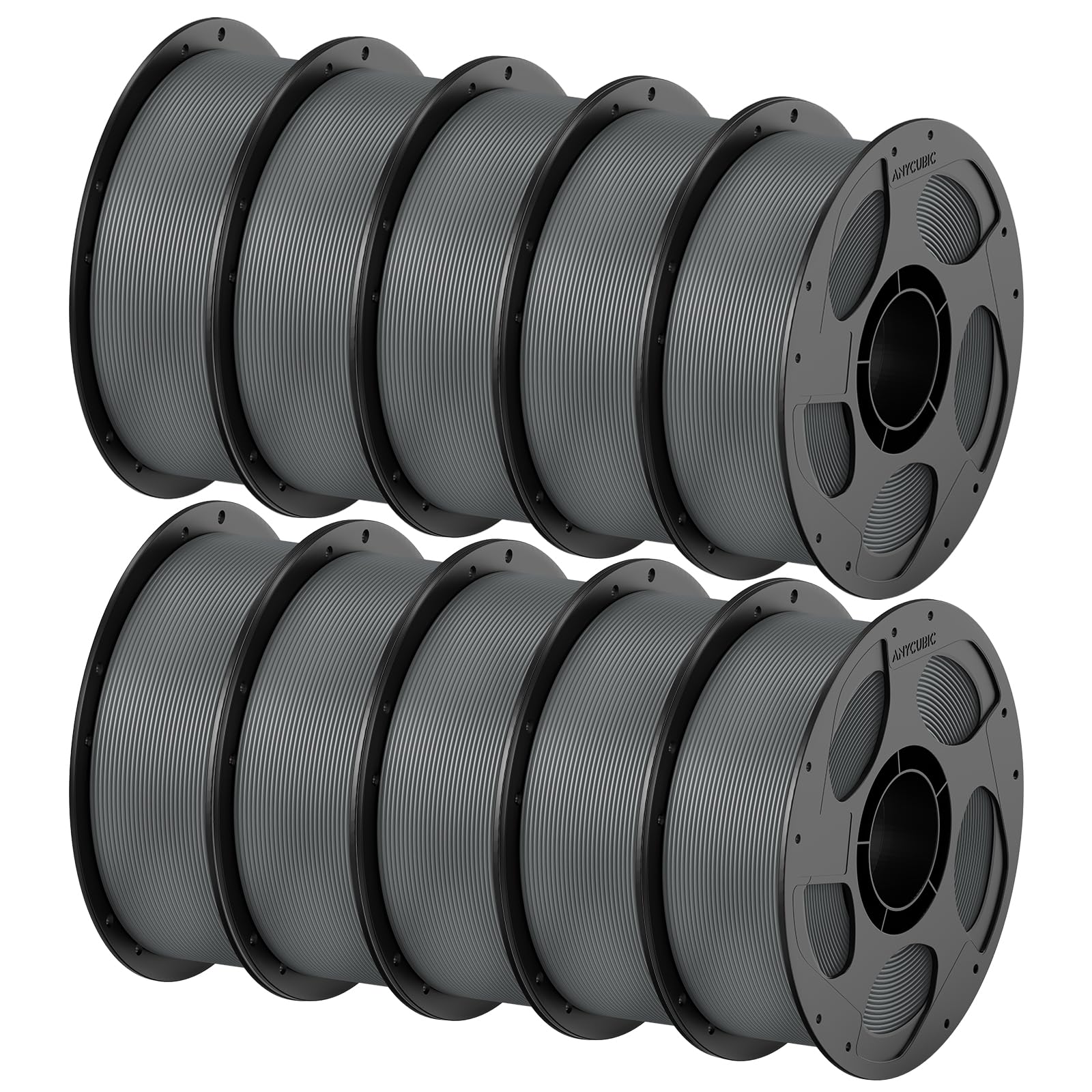 ANYCUBIC PETG Filament 1.75mm, 10KG, Texture Grey, Reusable Spool
