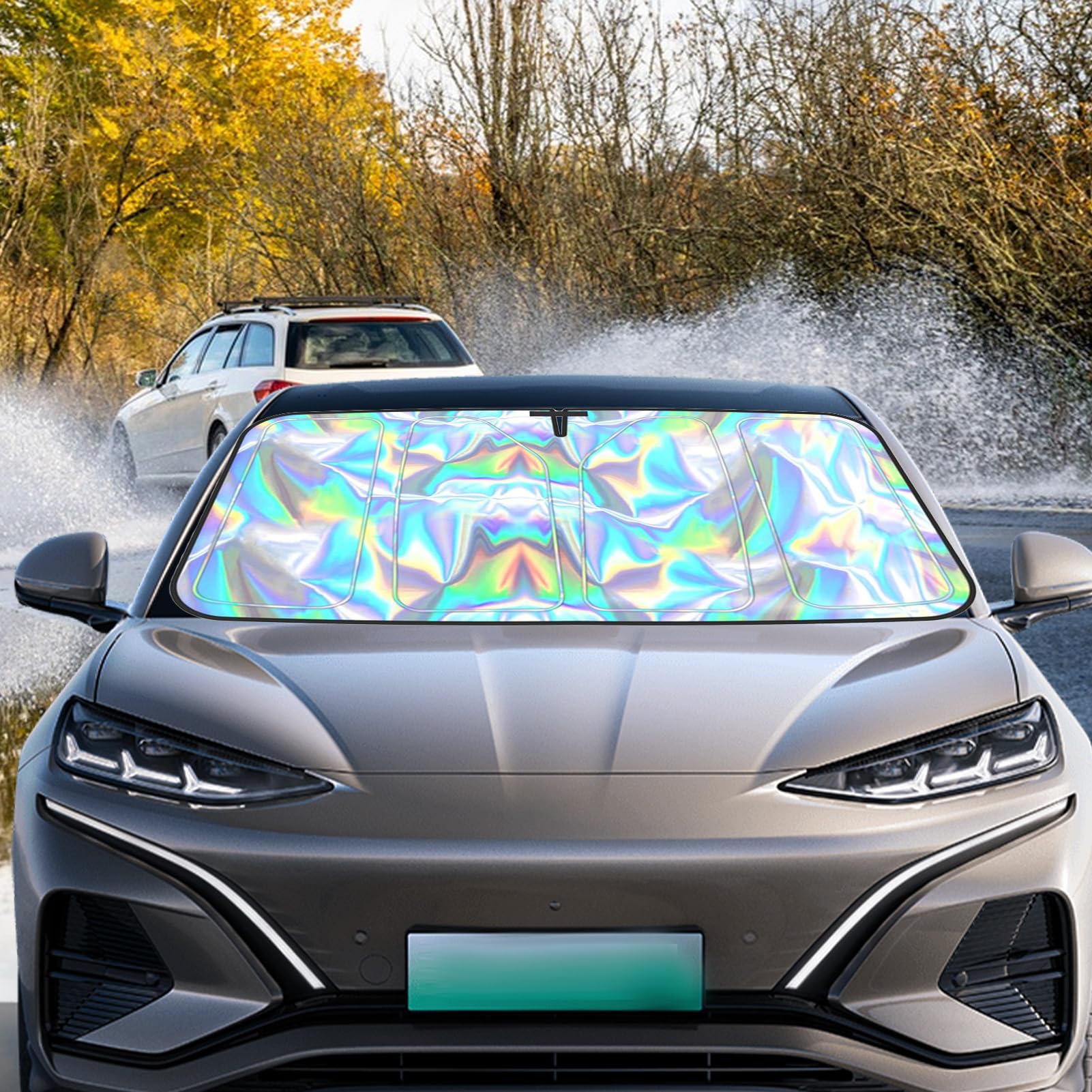Parasole Per Parabrezza Auto Parasole per Veicoli | Schermo Ripiegabile Per Interni Con Blocco UV Adatto A Campeggio Viaggi Stradali Trasporto Urbano E Parcheggio