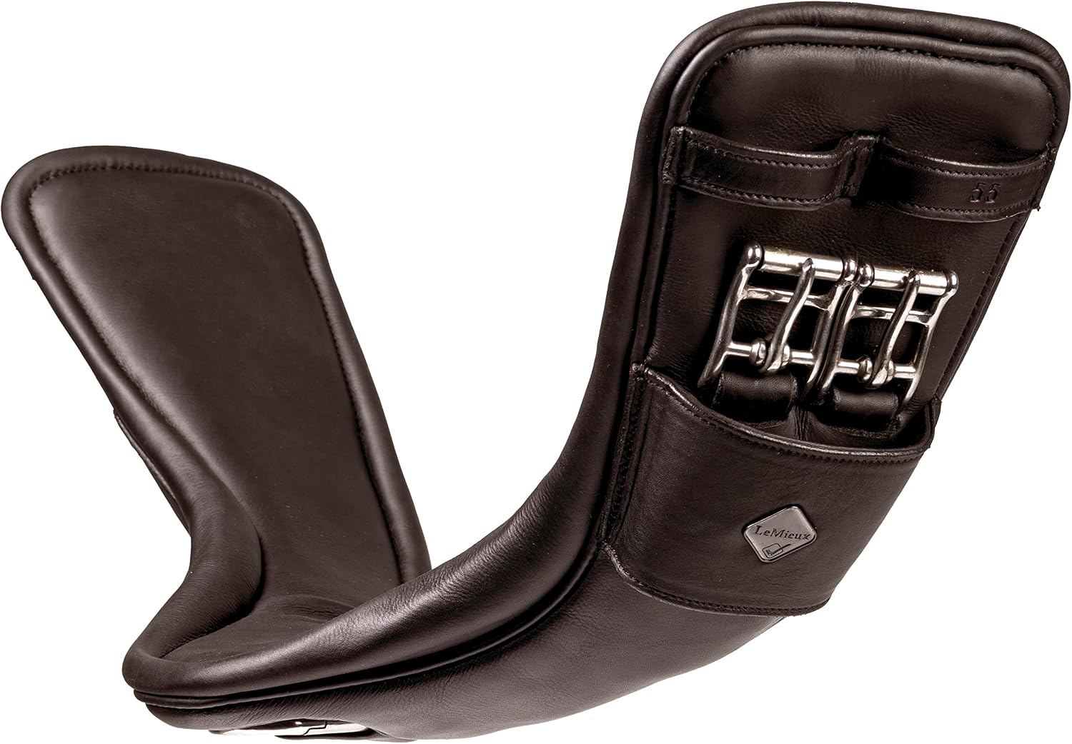 LeMieux Gel-Tek Anatomic Mono Girth with Gel Impregnated Pockets - Contoured Shape & Ultra Soft Oiled Leather