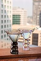 Vista 3 de Lexi Martini - Juego de cuatro vasos transparentes iridiscentes