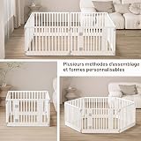Gupamiga Puppy Playpen, Dog Playpen Foldable with Door, Puppy Run for Home, Solid and Smooth, Easy Installation, White (89 x 89 cm) - 4