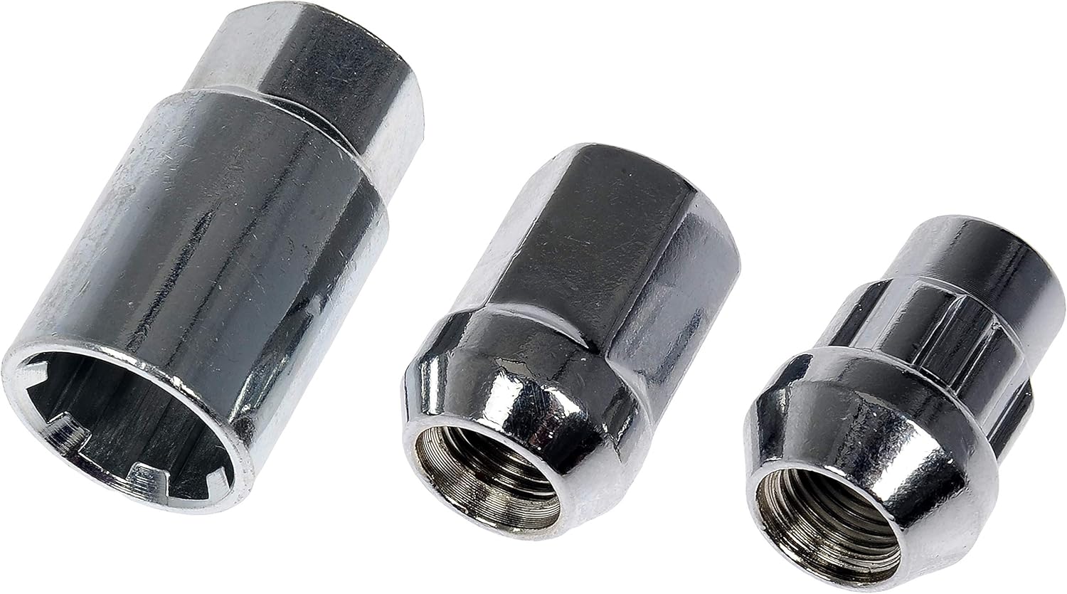 Dorman 713-275 Chrome Acorn Wheel Nut Lock Set Compatible with Select Models, 20 Pack