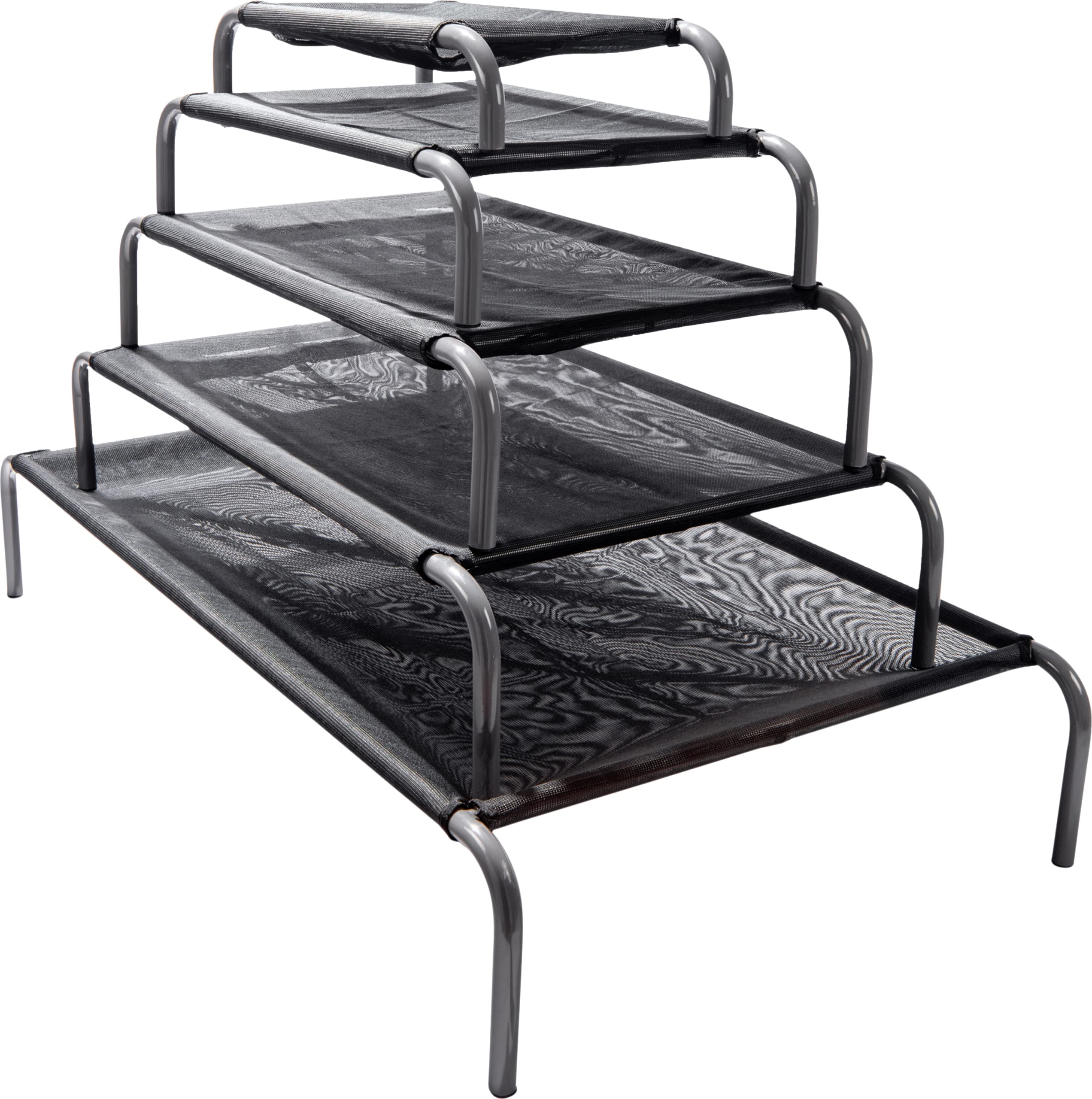 AK-9Elevated Raised Dog Bed | Washable Coated Polyester Mesh Topper | Outdoor Dog Bed | Heavy Duty Coated Steel Frame | Orthopaedic Platform Keeps Pet Cool | Large: 89cm x 59cm x 20cm