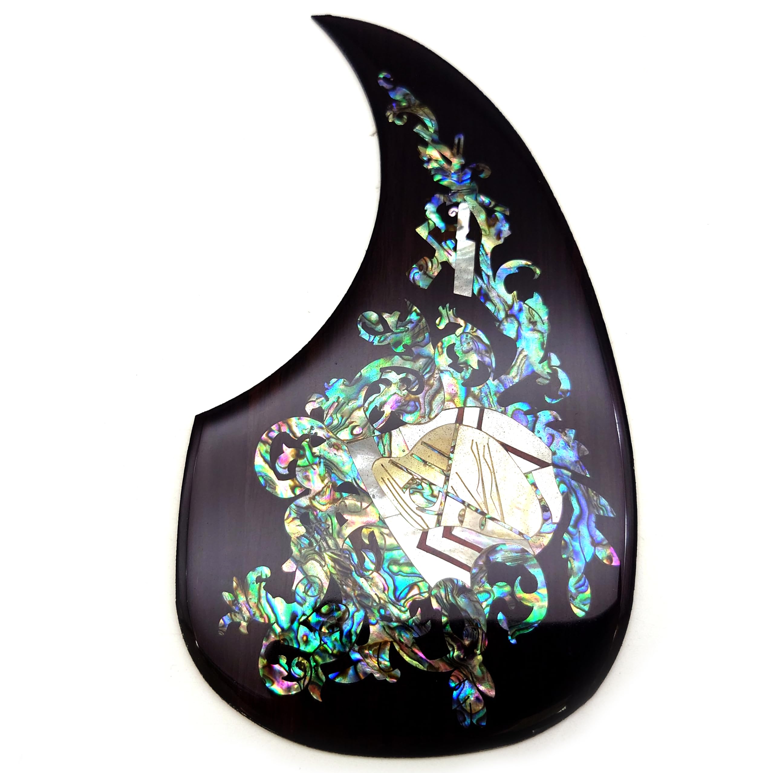 Guitar Pick Guard, Battipenna in abalone in palissandro autoadesivo for Chitarre acustiche folk D-45 Taylor(29)