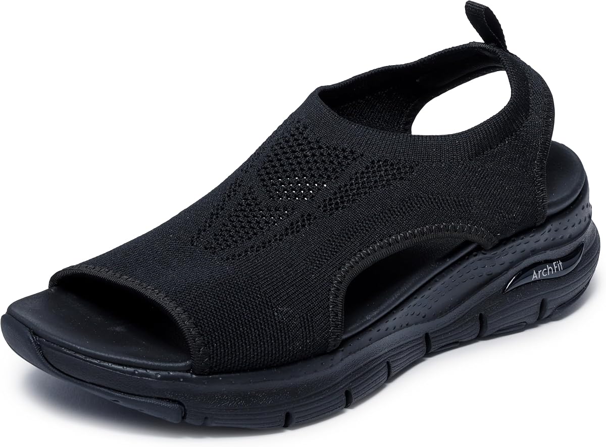 Women's Arch Fit - City Catch Womens Knit Slip-On Sandals