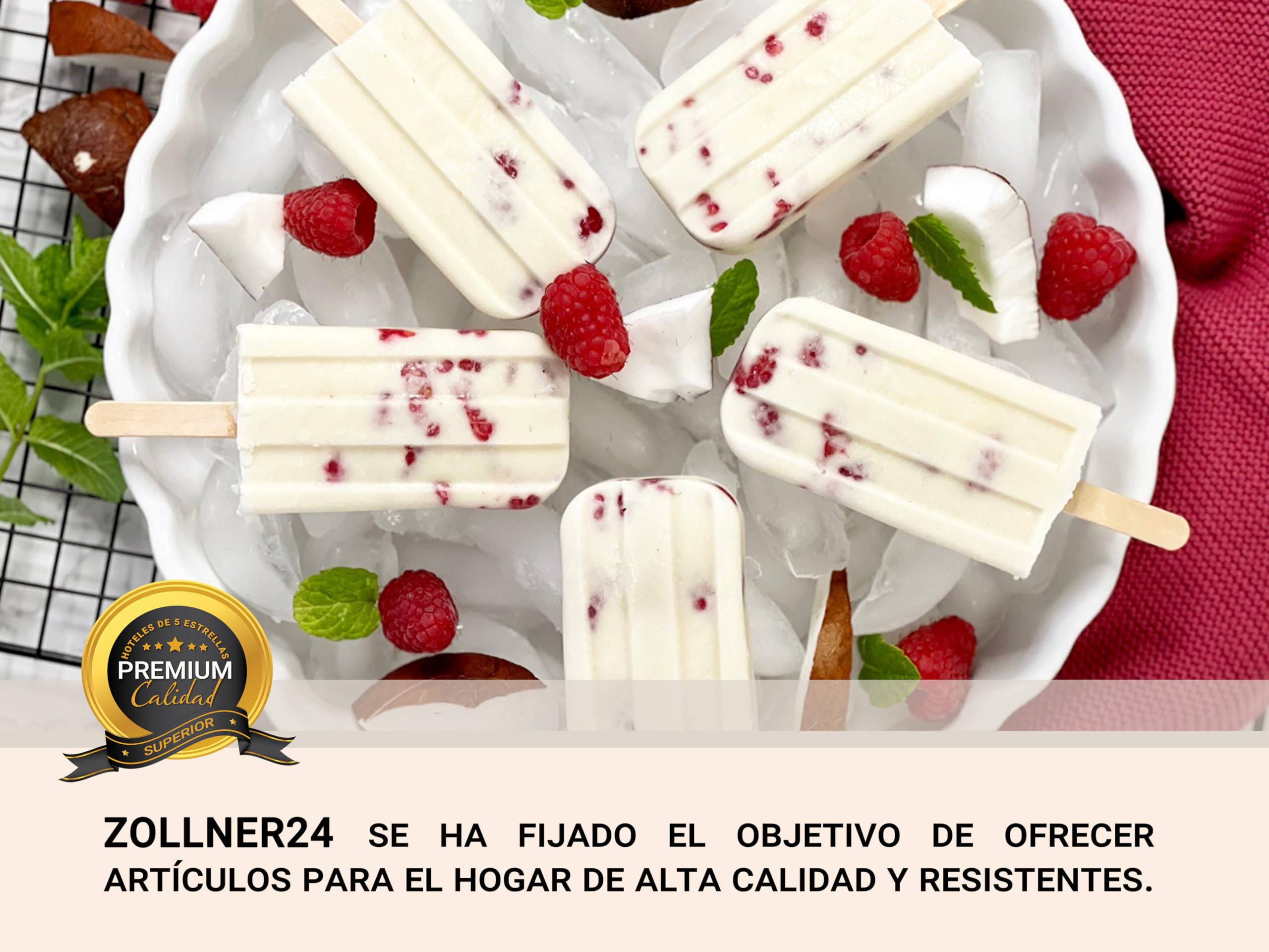 Zollner24: Palitos para helados: 500 palitos de madera natural, 11 x 1,1 cm, ecológicos y sin astillas, perfectos para manualidades