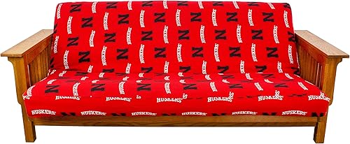 College Covers Everything Comfy Nebraska Cornhuskers - Funda para futón, tamaño matrimonial (54 x 76 x 6 pulgadas), se adapta a tapetes de 6 y 8