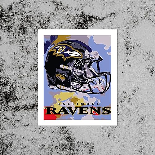 Miniatura 3 de Póster de fútbol americano de Baltimore City Ravens, diseño deportivo, arte de pared, diseño impreso, obra de arte de decoración del hogar (sin
