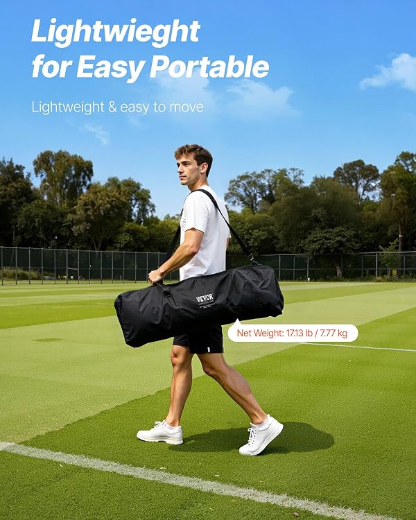 VEVOR Lacrosse Net, 6ft by 6ft, Easy-to-Assemble, Comes with Transport Bag, Fiberglass Support, Ideal for Backyard Practice and Training, Suitable for All Ages by VEVOR - Image 5