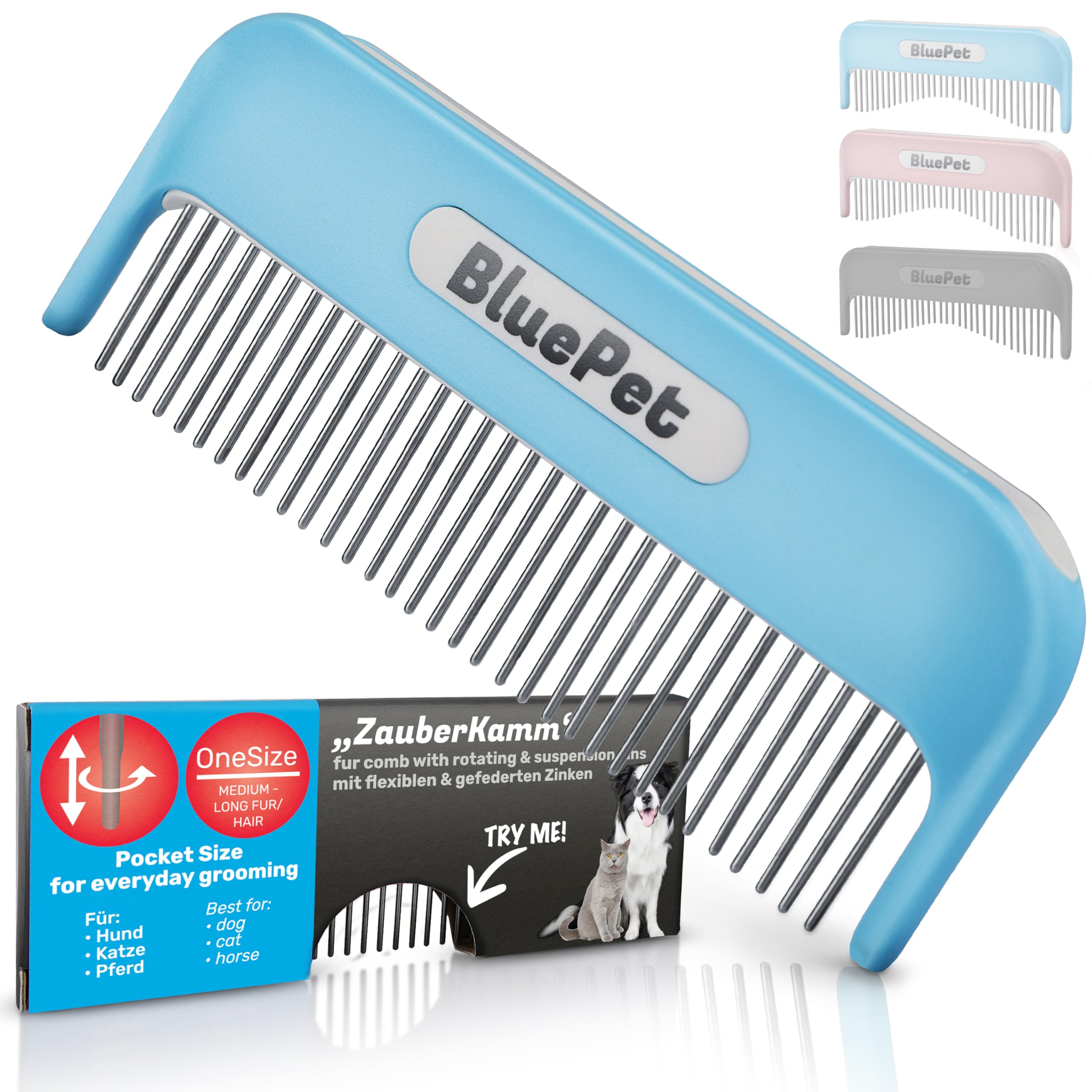 Peigne-rasoir De Toilettage Pour Chien Et Chat - Avec 10 Lames De Rechange - Pour Poils Longs Et Courts - Entretien Maison Facile