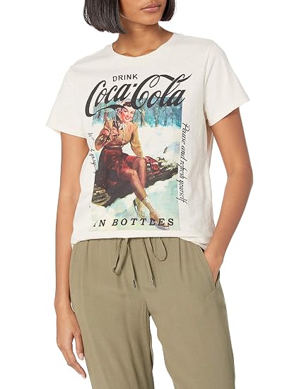 Short Sleeve Scoop Neck Coca-cola Tee 