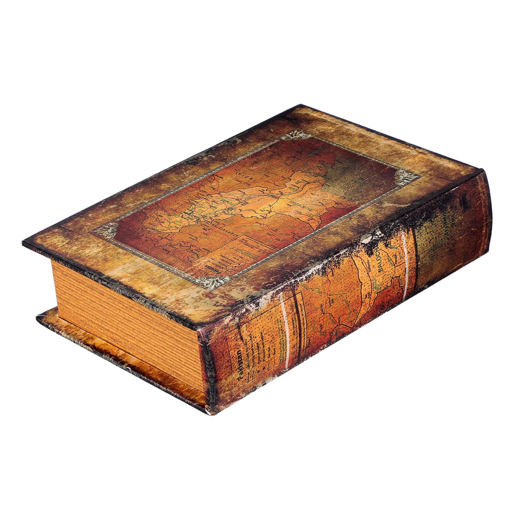 Organisateur de livre en bois pour cacher bijoux et clés de maison