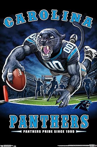Miniatura 6 de Trends International NFL Carolina Panthers - Póster de pared de End Zone 17, 22.375 x 34 pulgadas, paquete de póster y montaje prémium