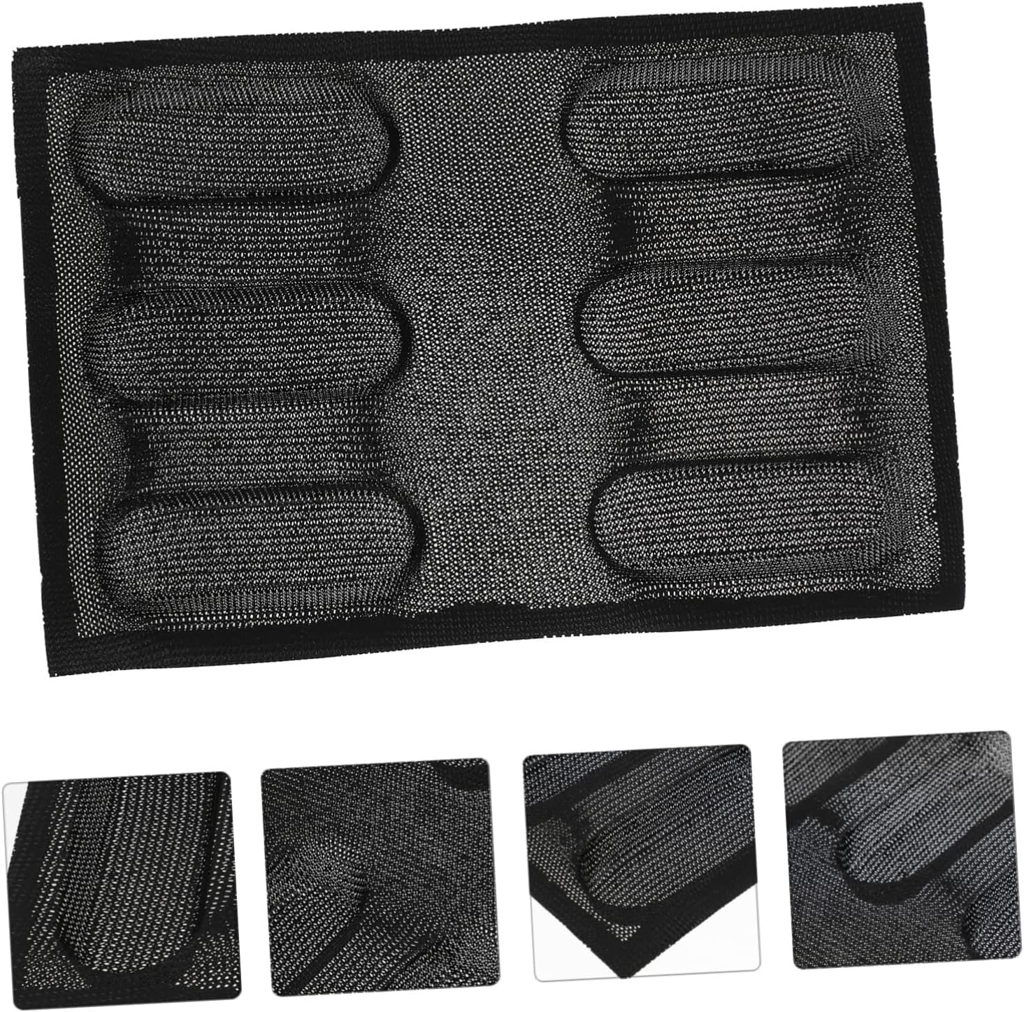 MAGICLULU 3pcs Silicone Bread Mold Non-stick Baking Tool Breathable Design for Bread for Breakfast and Afternoon Tea Food-grade Silicone Black