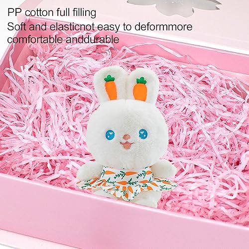 Miniatura 6 de AUCOOMA Peluche de conejo blanco con vestido de zanahoria de 9.8 pulgadas