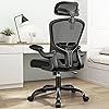 FelixKing Office Chair Ergonomic Desk Chair with Headrest, High Back Computer Chair with Adjustable Lumbar Support and Wheels,Executive Swivel Comfy Chair with flip-up Armrests for Home Office