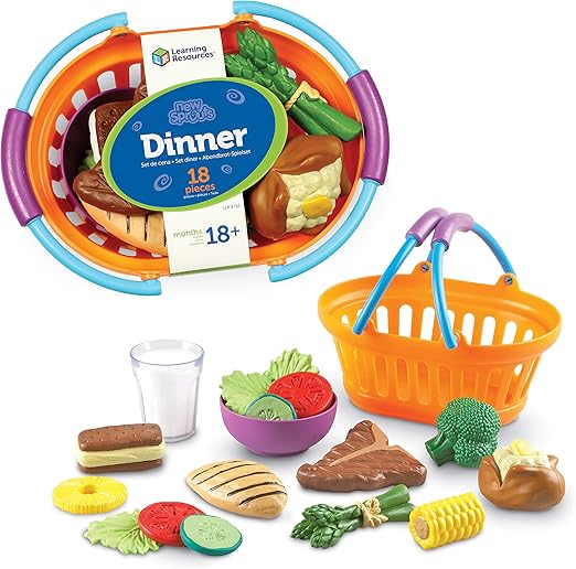Learning Resources New Sprouts Dinner Food Basket 18
