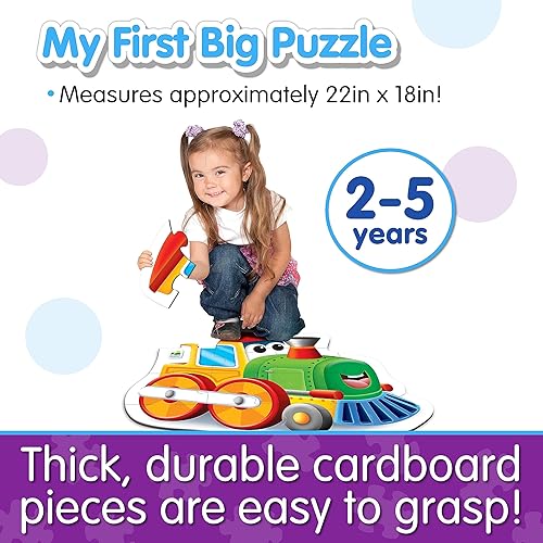 Miniatura 3 de The Learning Journey My First Big Vehicle Floor Puzzle - Tren - Rompecabezas y regalos para niños y niñas a partir de 2 años, multicolor