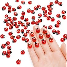 50PCS Mini Resin Ladybug Decor, Miniature Ladybugs Figurines