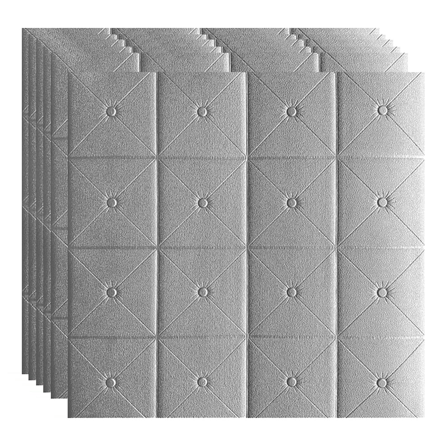 Papier peint 3D épais gris pour masquer les imperfections de vos murs