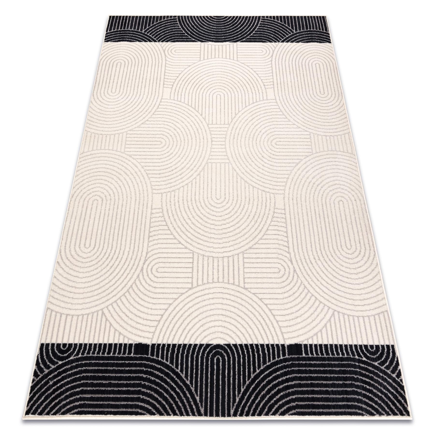 Tapis en laine haut de gamme Angel 160x230 cm au design géométrique chic