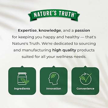 Cod Liver Oil Capsules High Strength | 1000mg | with Omega 3, Vitamin D and A | Providing DHA & EPA | 60 Softgels | Nature's Truth