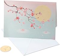 Vista 4 de Papyrus - Tarjeta en blanco (flores de cerezo)