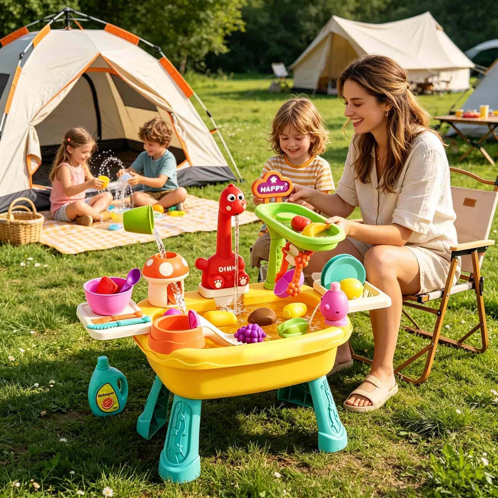 Tavolo Acquatico Rubinetto Dinosauro Cibo Giocattolo Giochi | Tavolo D'Acqua E Giochi Da Piscina Estivi Per Spiaggia, Giardino, Cortile, Piscina, Bambini E Bambine 3+ Anni