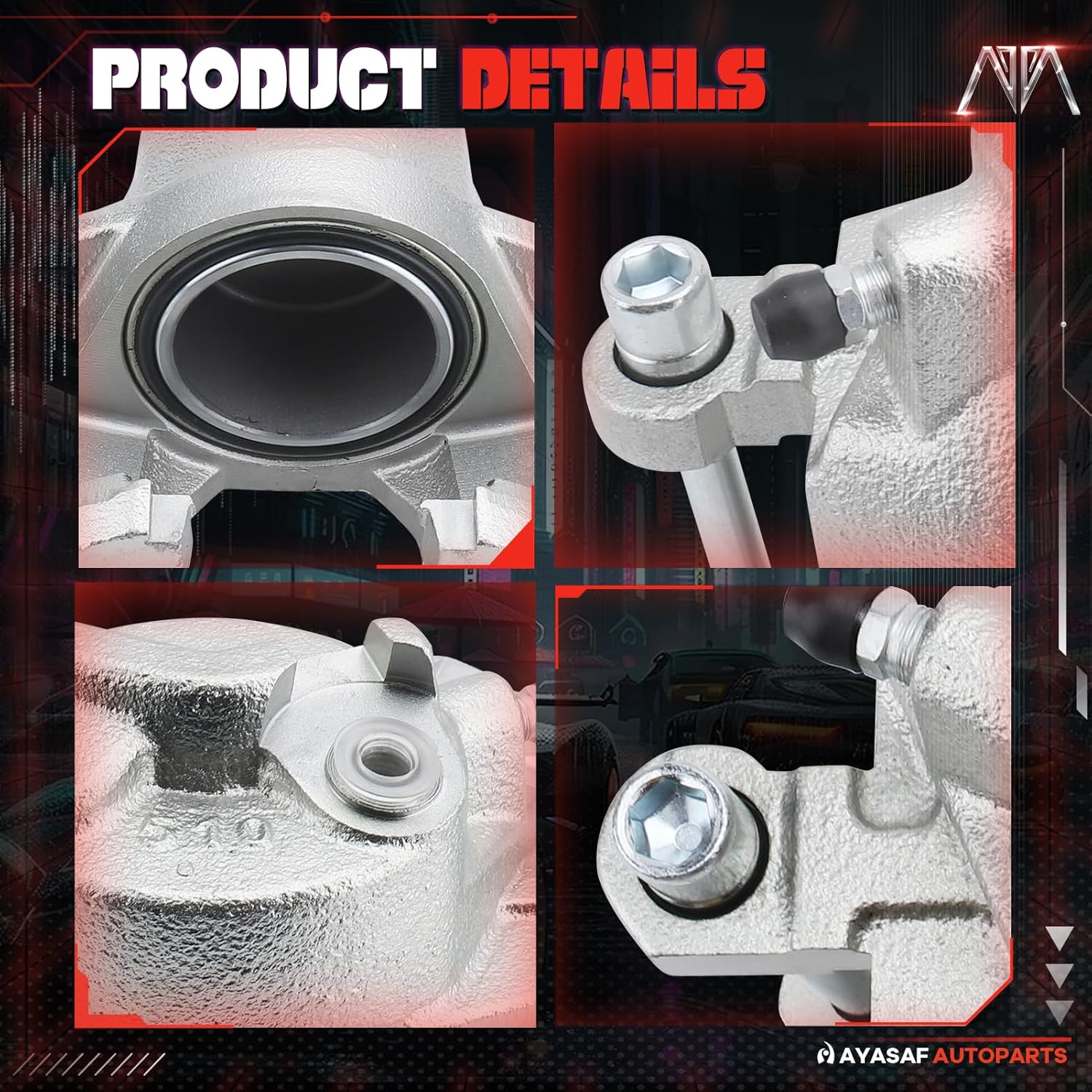 MAYASAF 184044+184043 Front Disc Brake Caliper for Chevy 1969-74 Nova/1969 Camaro, 73-74 Buick Apollo, 73-74 Olds Omega, 71-74 Ventura