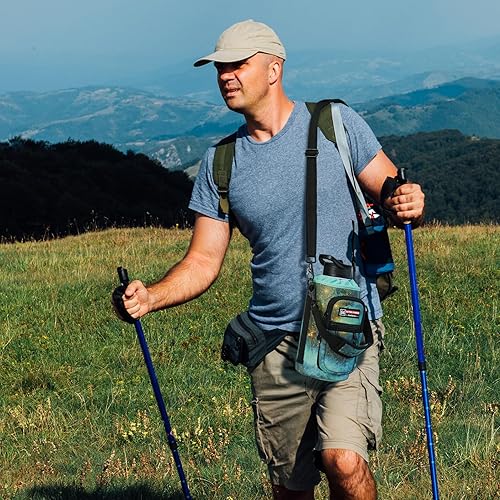 Miniatura 157 de NATURE PIONEOR Water Bottle Holder with Strap,Water Bottle Carrier Bag Sling Sleeve with Adjustable Shoulder Strap & Handle and Large Phone Pocket