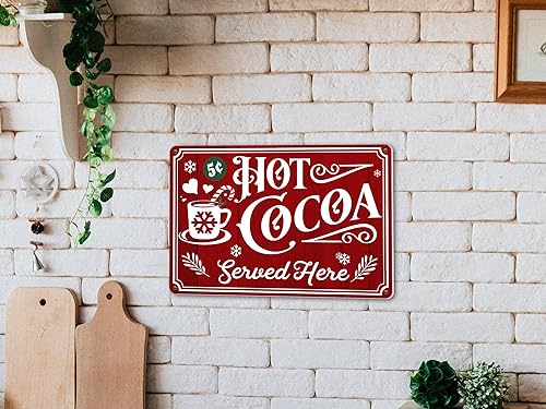 Miniatura 6 de Letreros de Navidad con chocolate caliente, decoración de cafetería, decoración de Navidad, decoración de estación de café, letrero de barra de
