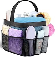 Attmu Mesh Shower Caddy with 8 Pockets - Portable Hanging Dorm Basket, Quick Dry Organizer for College, Travel & Gym