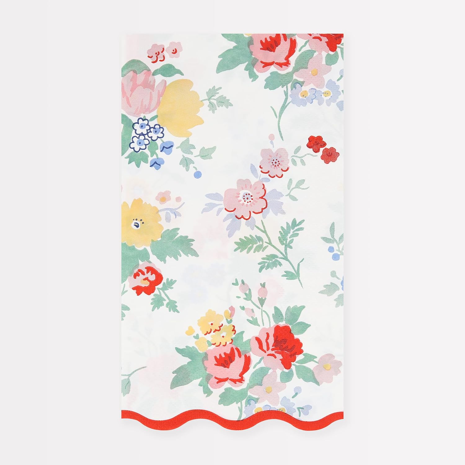 Meri Meri Flower Guest Towel Napkins (Pack of 16), Thick & Absorbent 3-Ply Paper Napkins, Great as Disposable Napkins or Disposable Bathroom Hand Towels, 4.375” x 7.875”