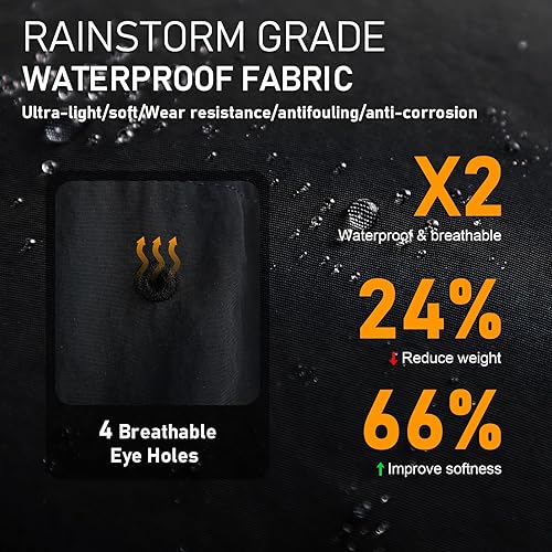 Miniatura 3 de Sombrero de pescador impermeable para mujeres y hombres, sombrero de lluvia UPF 50+ de ala ancha, sombrero de sol Boonie plegable, sombrero de